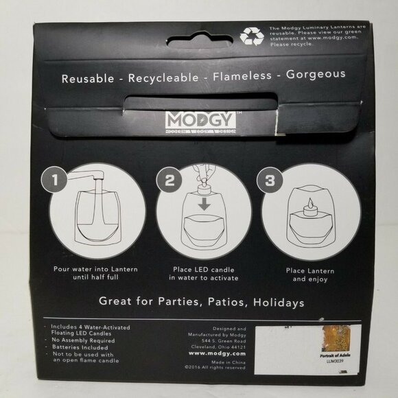 Modgy Luminary Lanterns Gustav Klimt Portrait of Adele new in open box - Picture 2 of 6